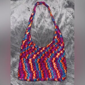 Multicolor Crochet Shoulder Bag